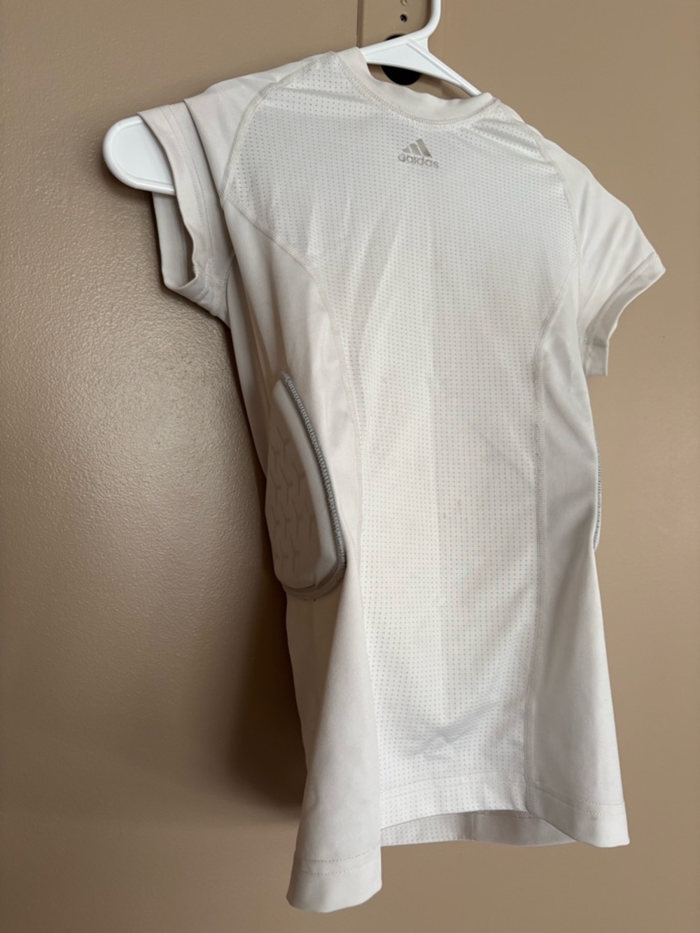 Adidas White Performance Integrated Padded Football Top